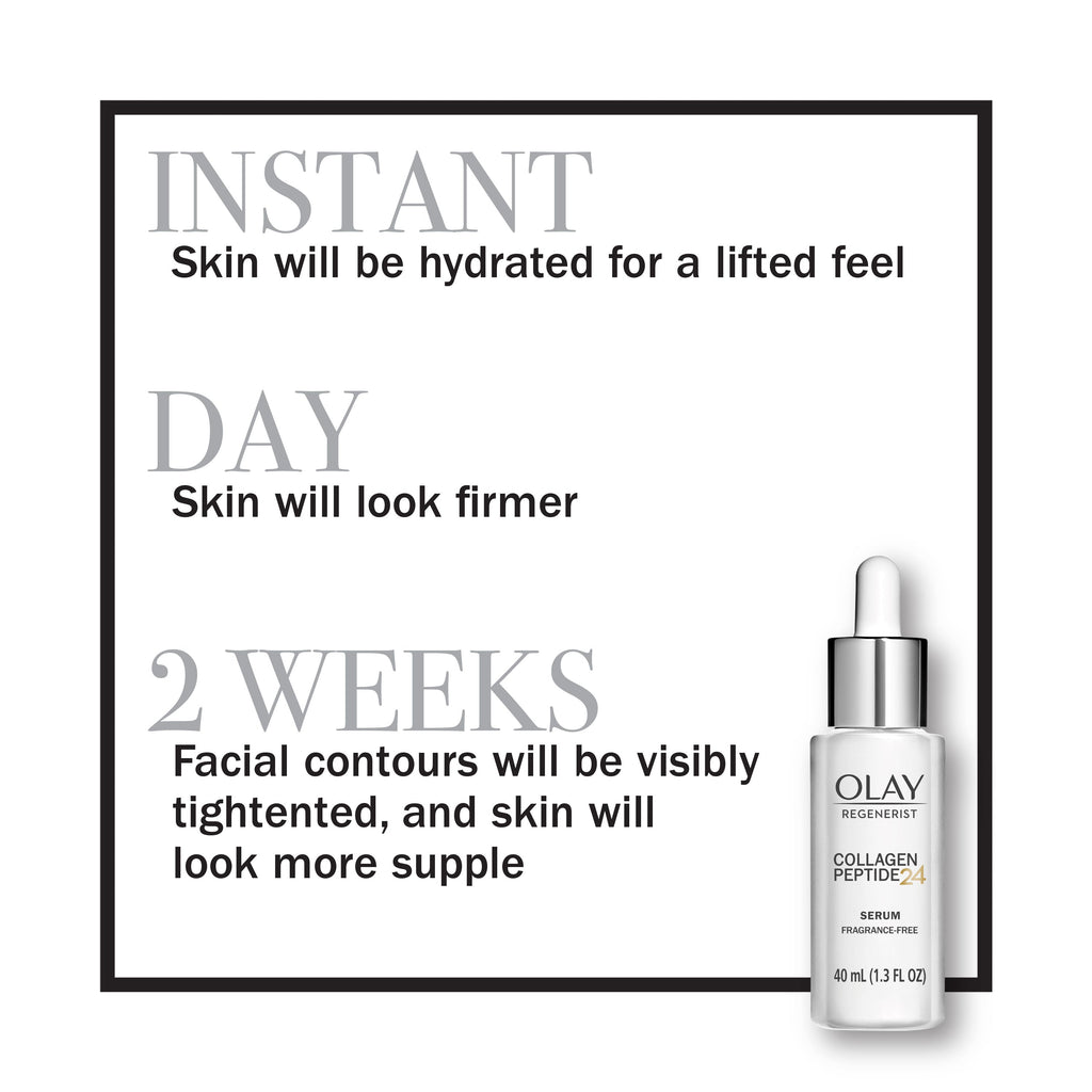 Olay Collagen Peptide Visibly · Fragrance-Free Care