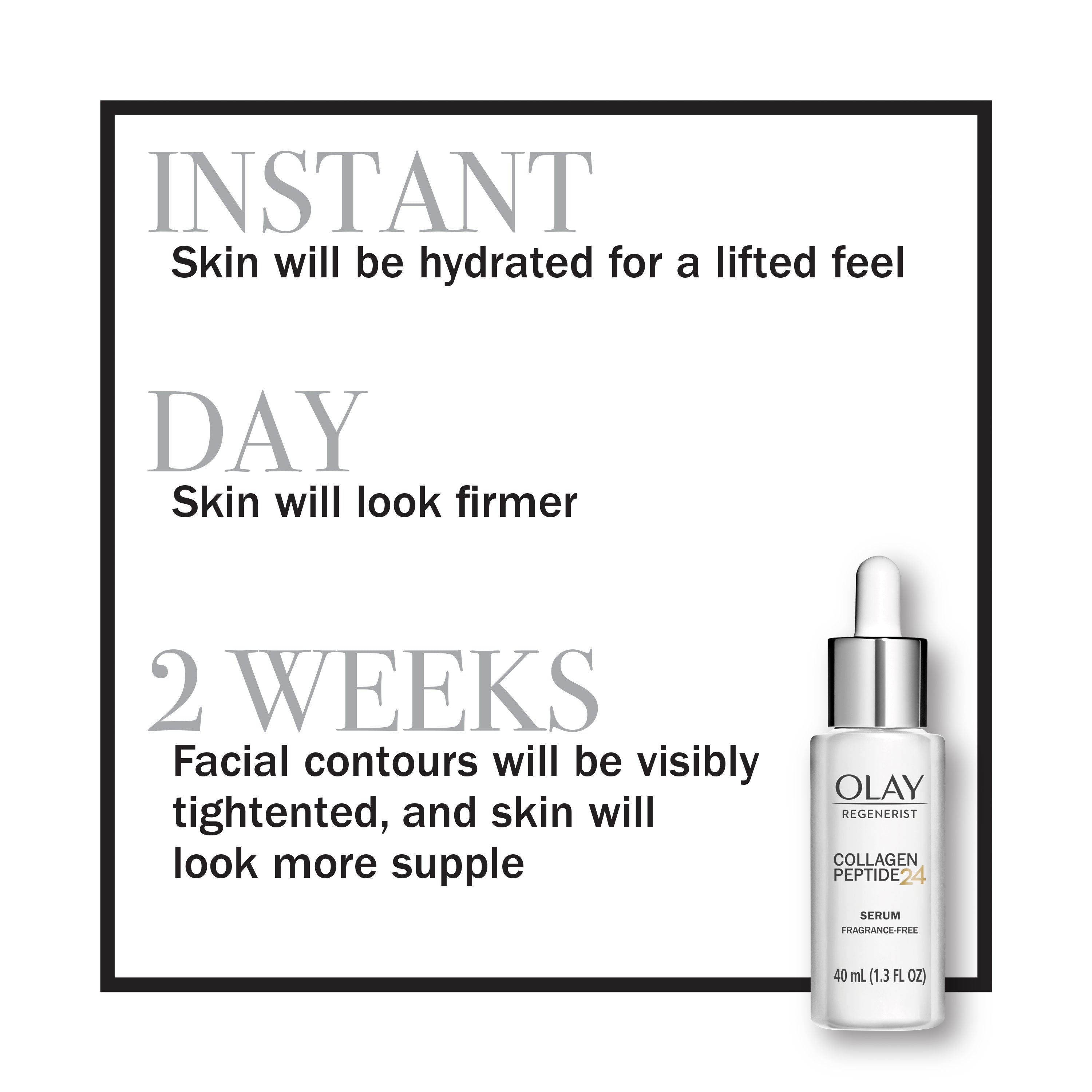 Olay Collagen Peptide Visibly · Fragrance-Free Care