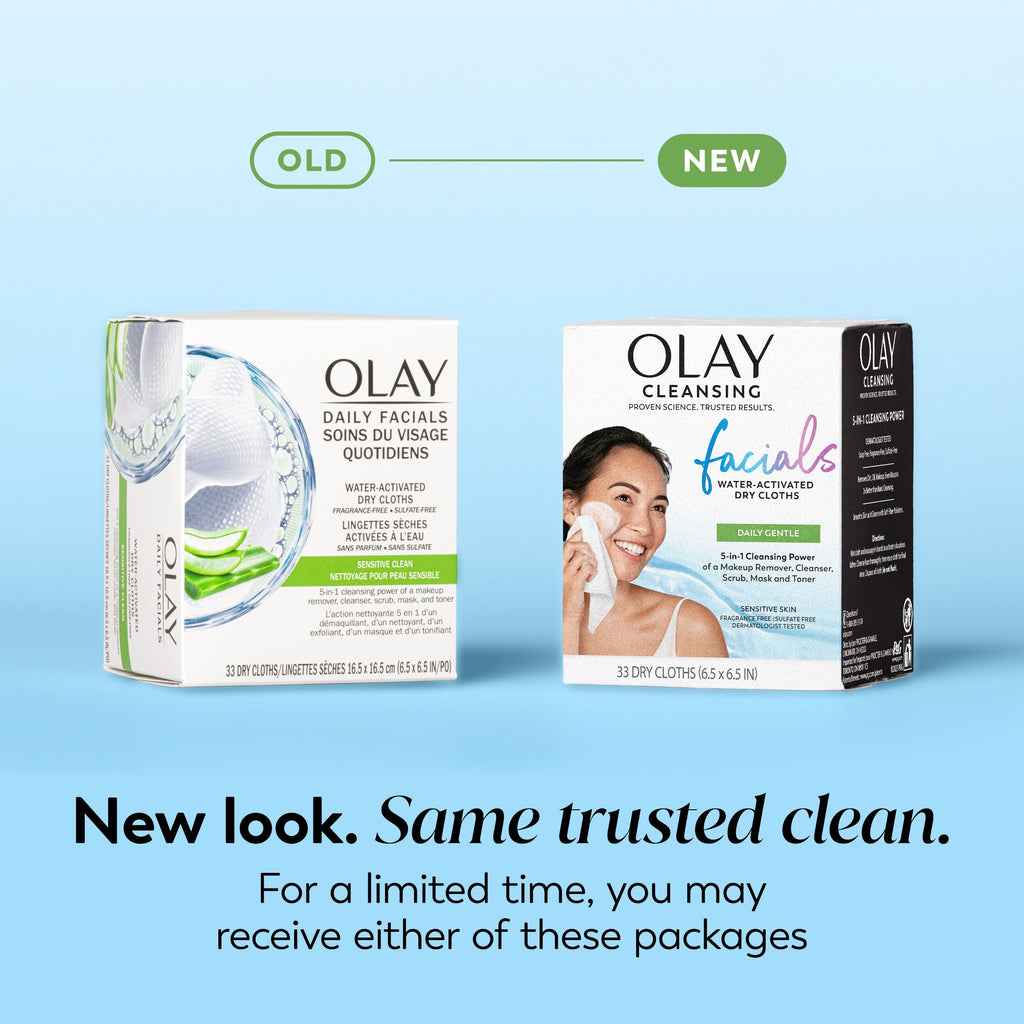 Olay / Daily Facials Cleansing Cloths · Gentle Sensitive Clean · 33 ct