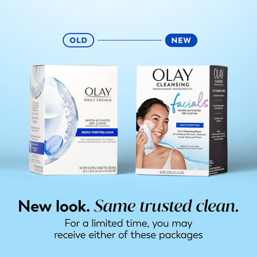 Olay / Daily Facials Cleansing Cloths · Deeply Purifying Clean · 66 Ct
