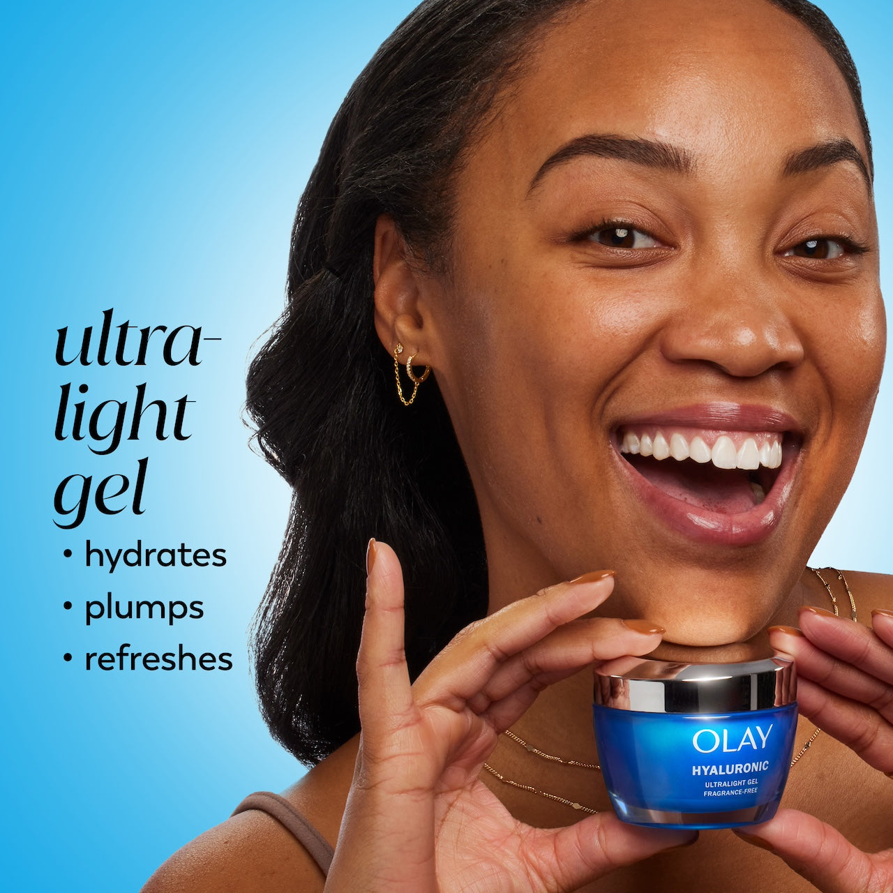 Olay Hyaluronic MINI Ultralight · Fragrance-Free Care