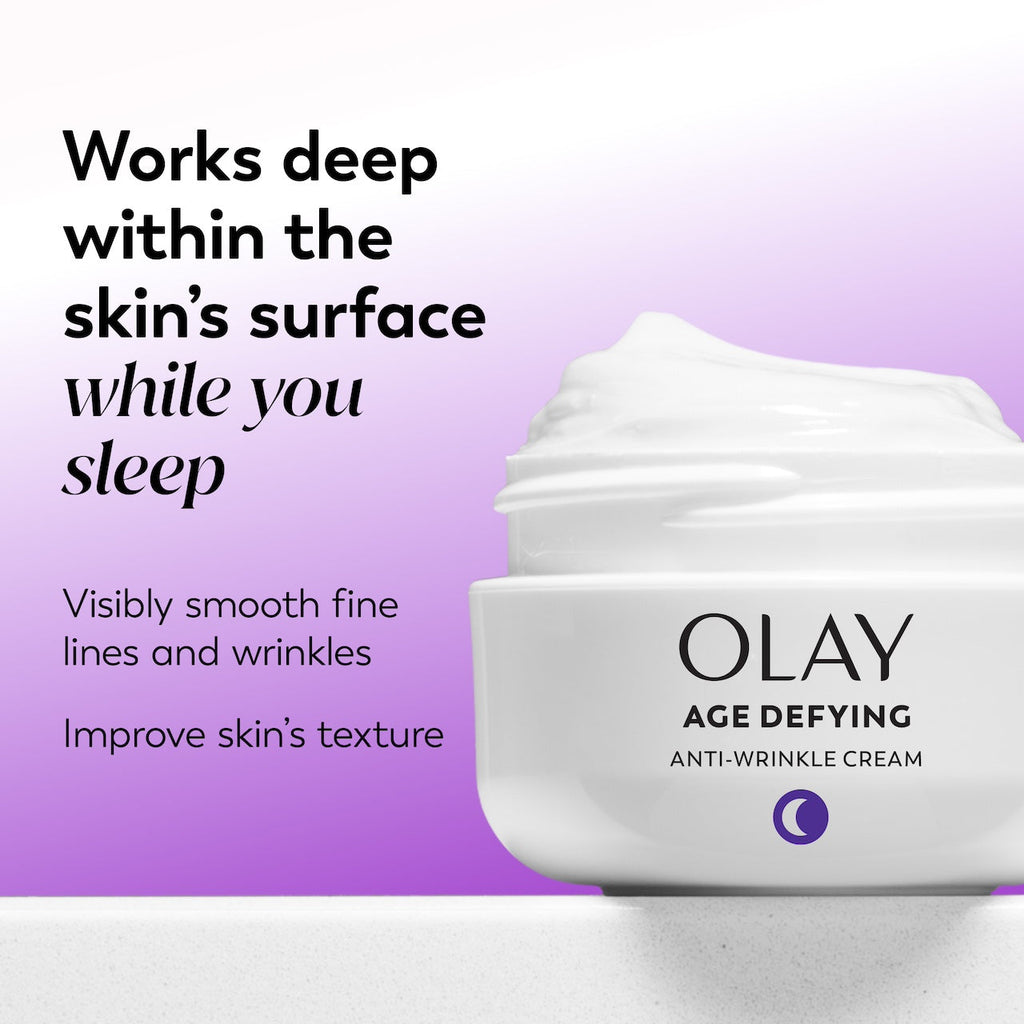 Olay / Age Defying Anti-Wrinkle Night · Overnight Renewal