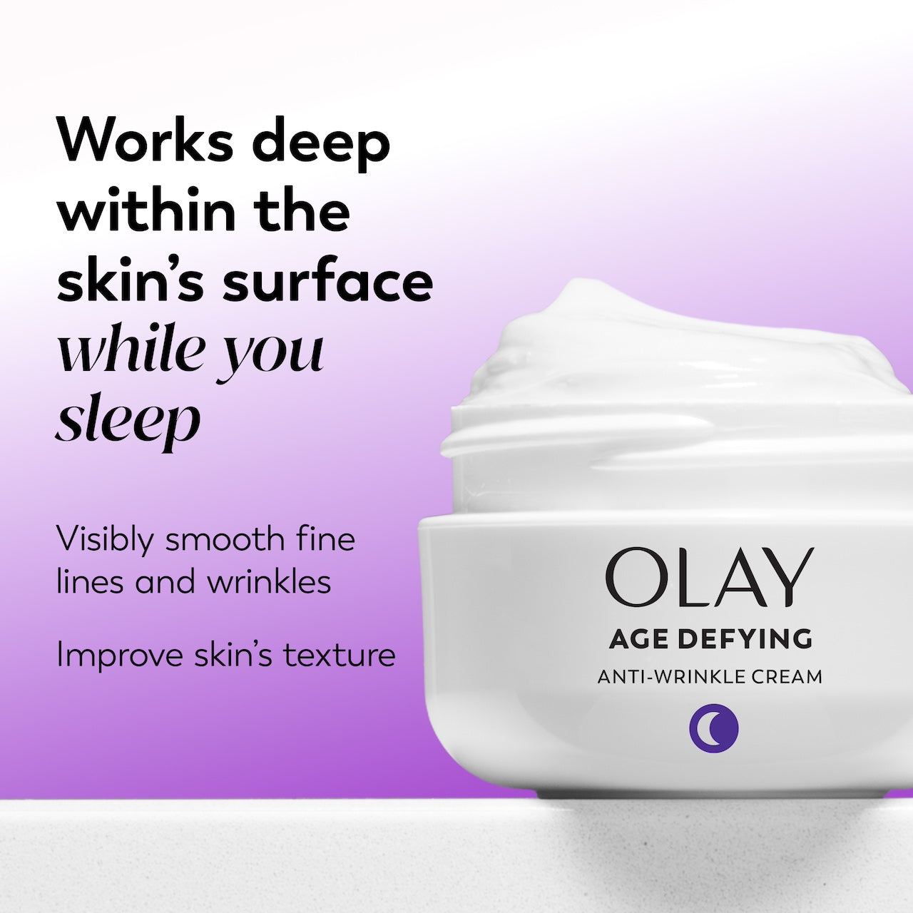 Olay / Age Defying Anti-Wrinkle Night · Overnight Renewal