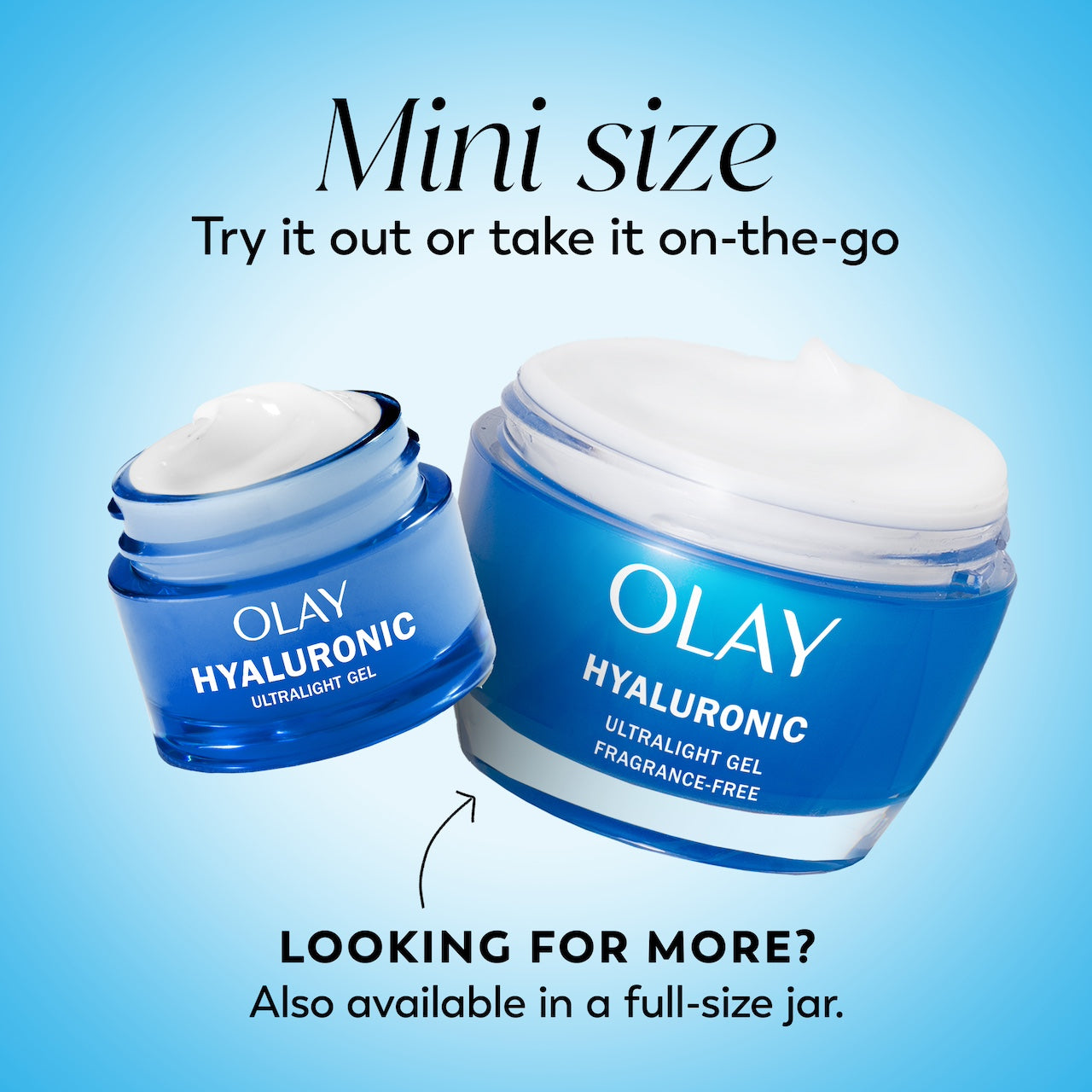 Olay Hyaluronic MINI Ultralight · Fragrance-Free Care