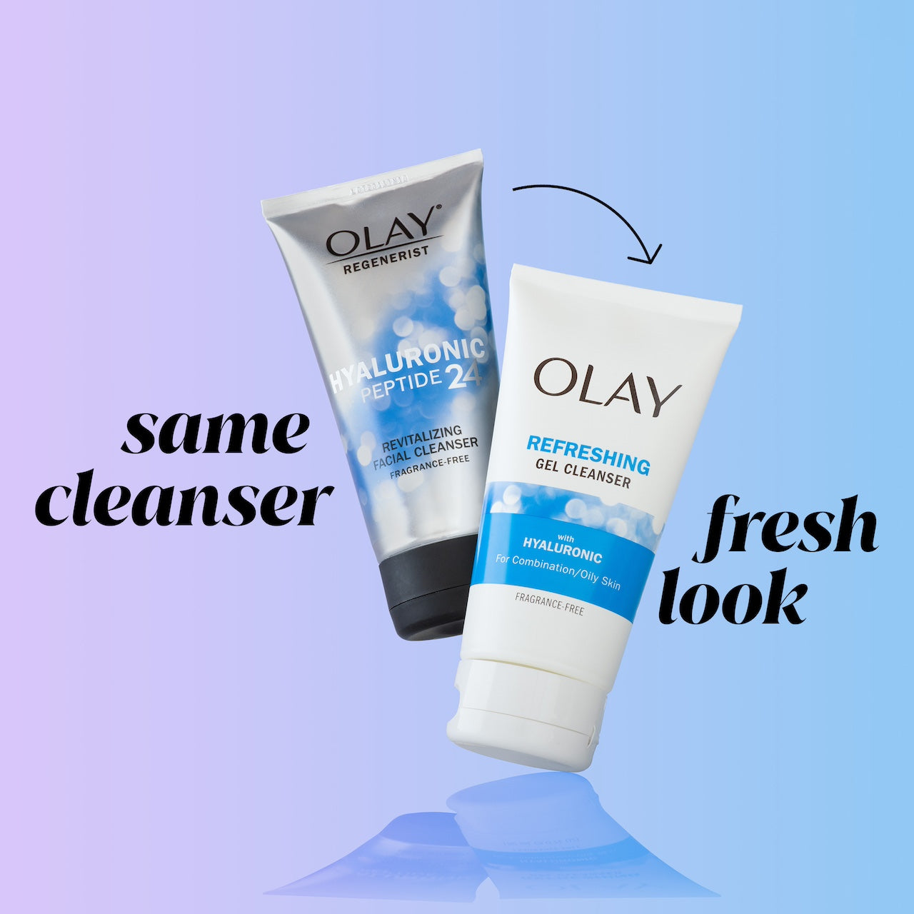 Olay Refreshing Gel Cleanser · Fragrance-Free Care