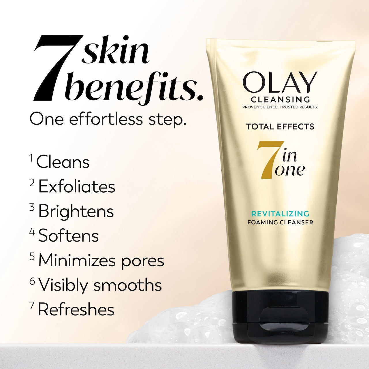 Olay / Total Effects Revitalizing Foaming · Daily Cleansing