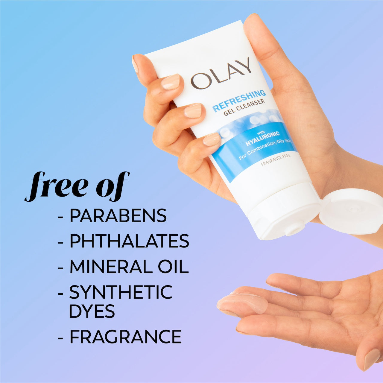 Olay Refreshing Gel Cleanser · Fragrance-Free Care