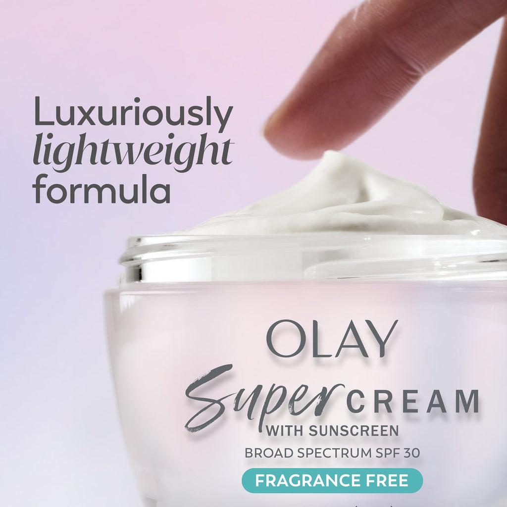 Olay Super Cream Sunscreen · SPF 30 · Fragrance-Free
