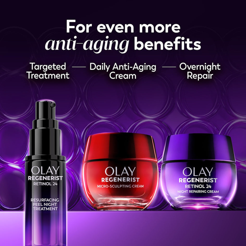 Olay / Regenerist Resurfacing Peel Night · Overnight Renewal