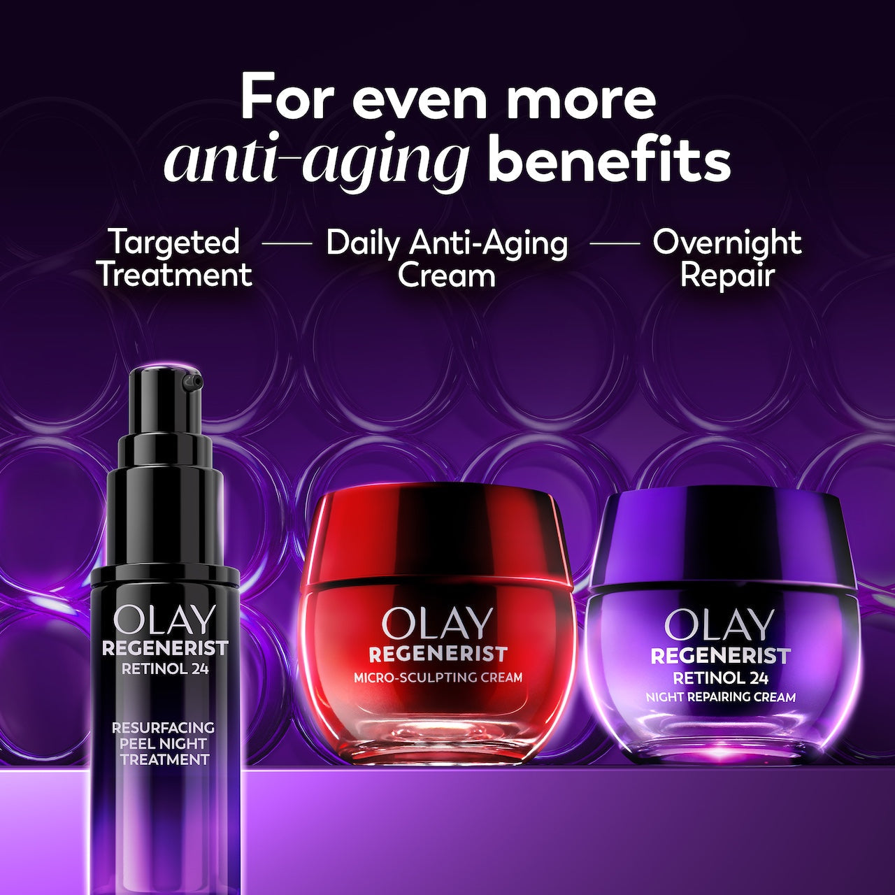 Olay / Regenerist Resurfacing Peel Night · Overnight Renewal