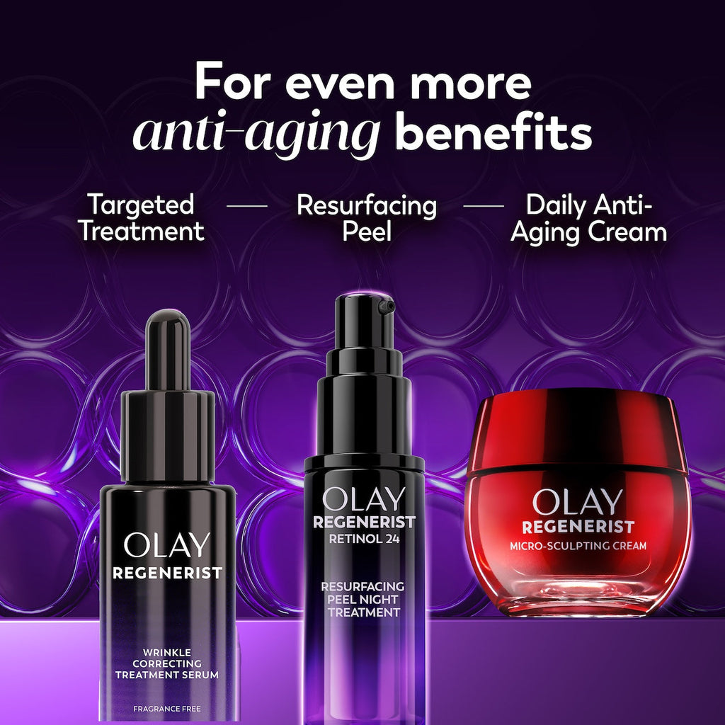 Olay / Regenerist Wrinkle Correcting Night · Fragrance-Free Care