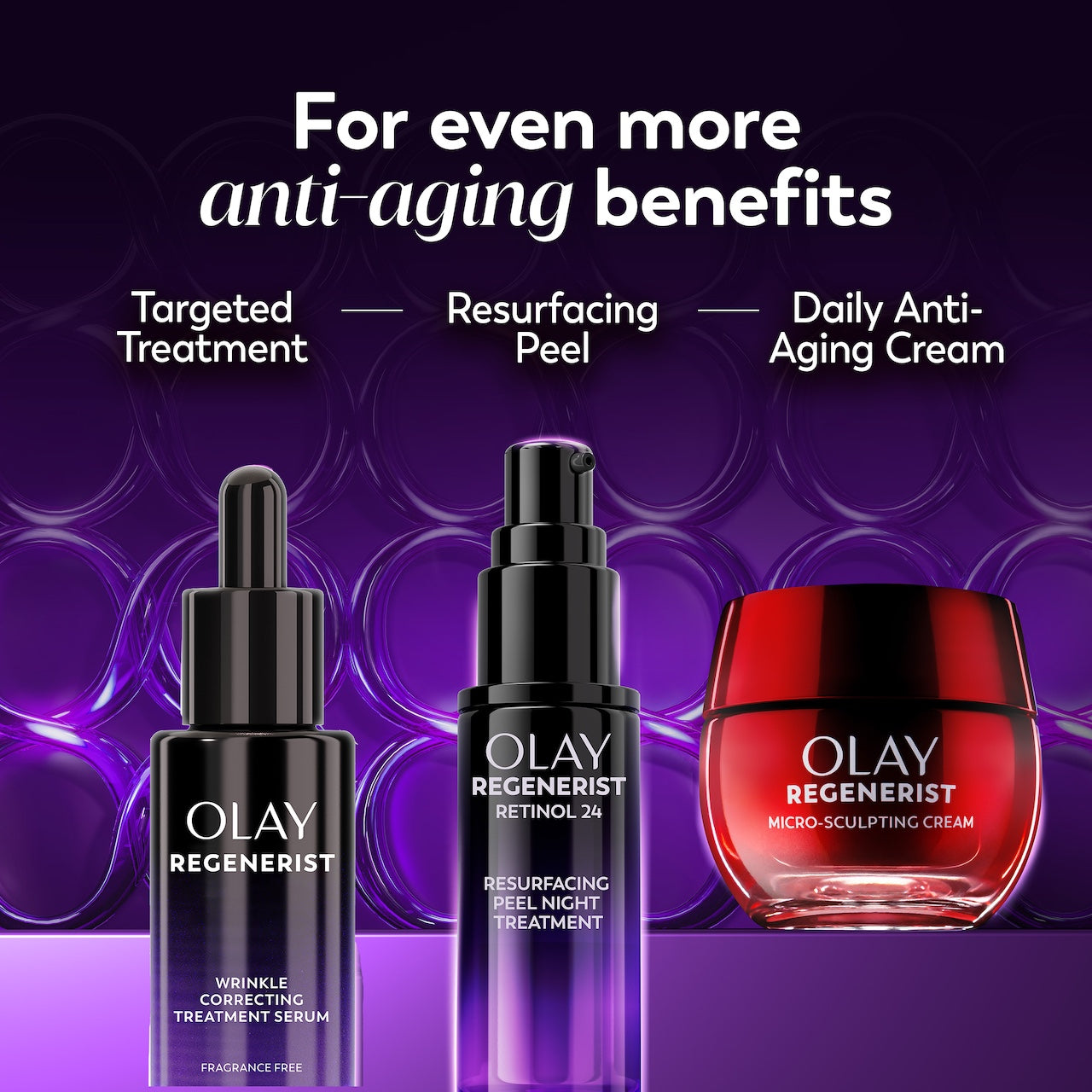 Olay / Regenerist Wrinkle Correcting Night · Fragrance-Free Care