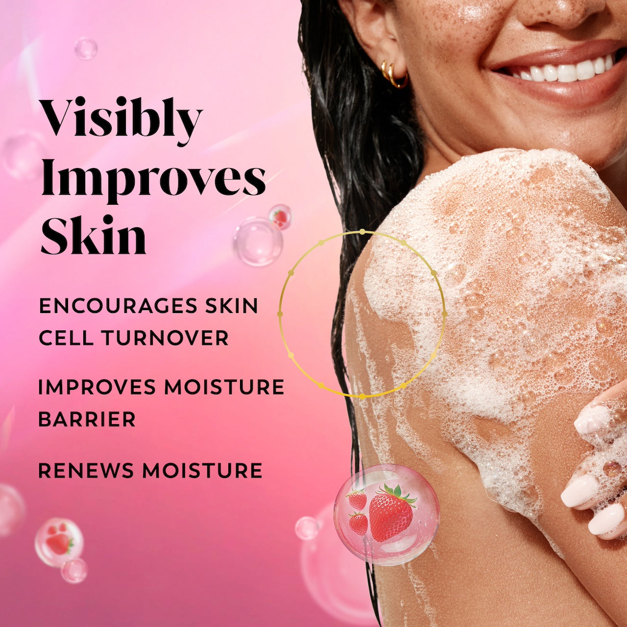 Olay Intensely Hydrating Body · Strawberry