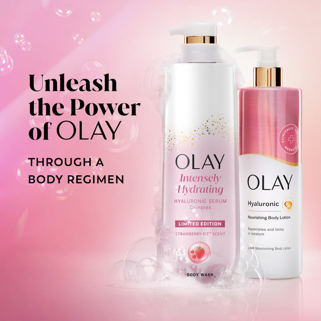 Olay Intensely Hydrating Body · Strawberry