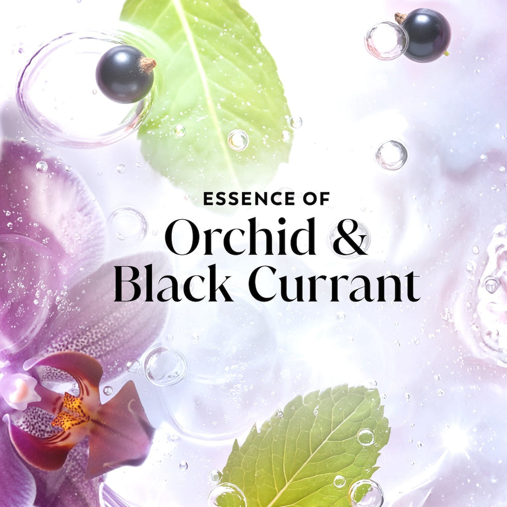 Olay Fresh Radiance Body Wash · Essence of Orchid and Black Currant · Vitamin B3 and Antioxidant Blend · 22oz