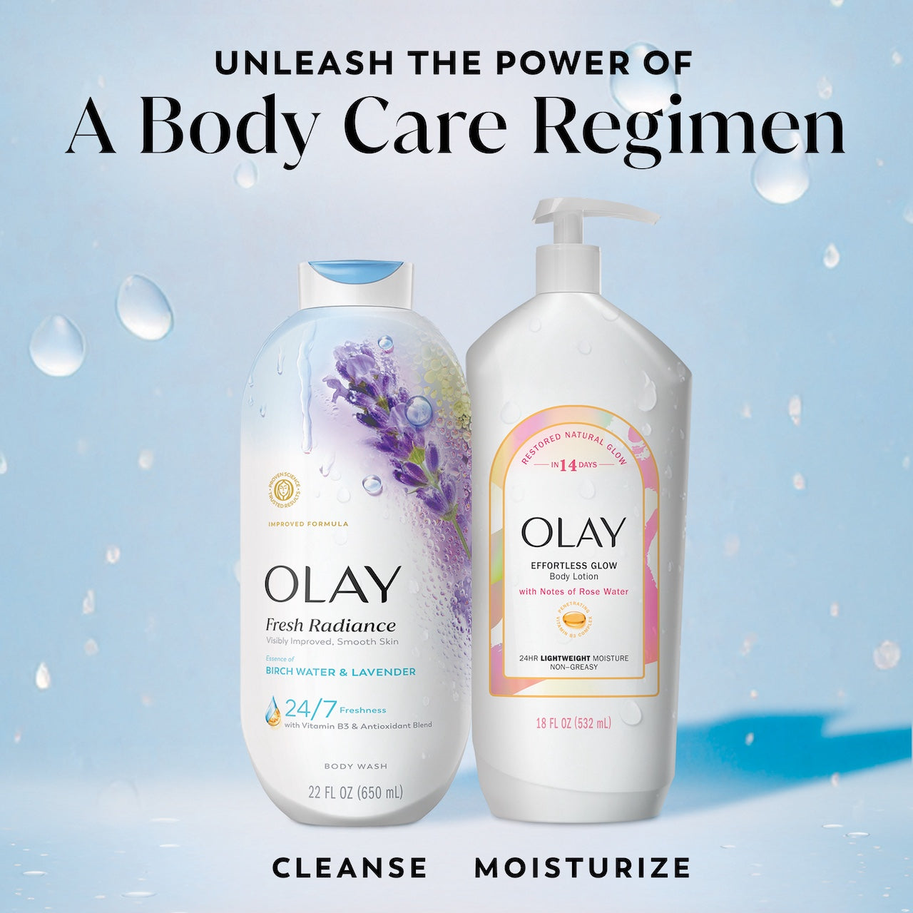 Olay Fresh Radiance Body Wash · Essence of Birch Water and Lavender · 22oz